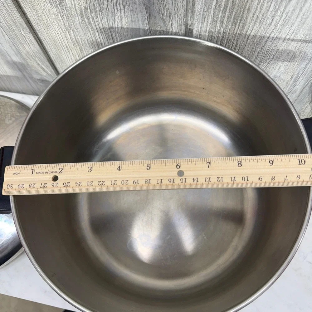Farberware 8 Qt Stockpot Aluminum Clad Stainless Steel with Lid Steamer Insert